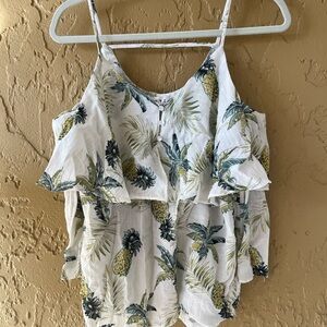 THML White Pineapple Print Camisole